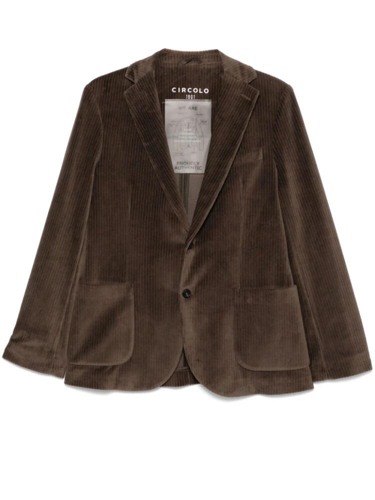 Circolo 1901 corduroy blazer - Brown Cover