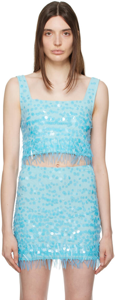 Staud Blue Jasmin Tank Top Cover