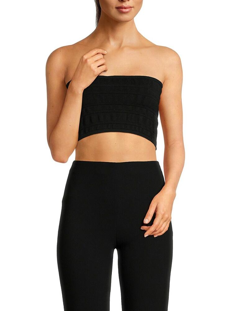 ba & sh Women's Tehani Bandeau Crop Top - Noir Cover