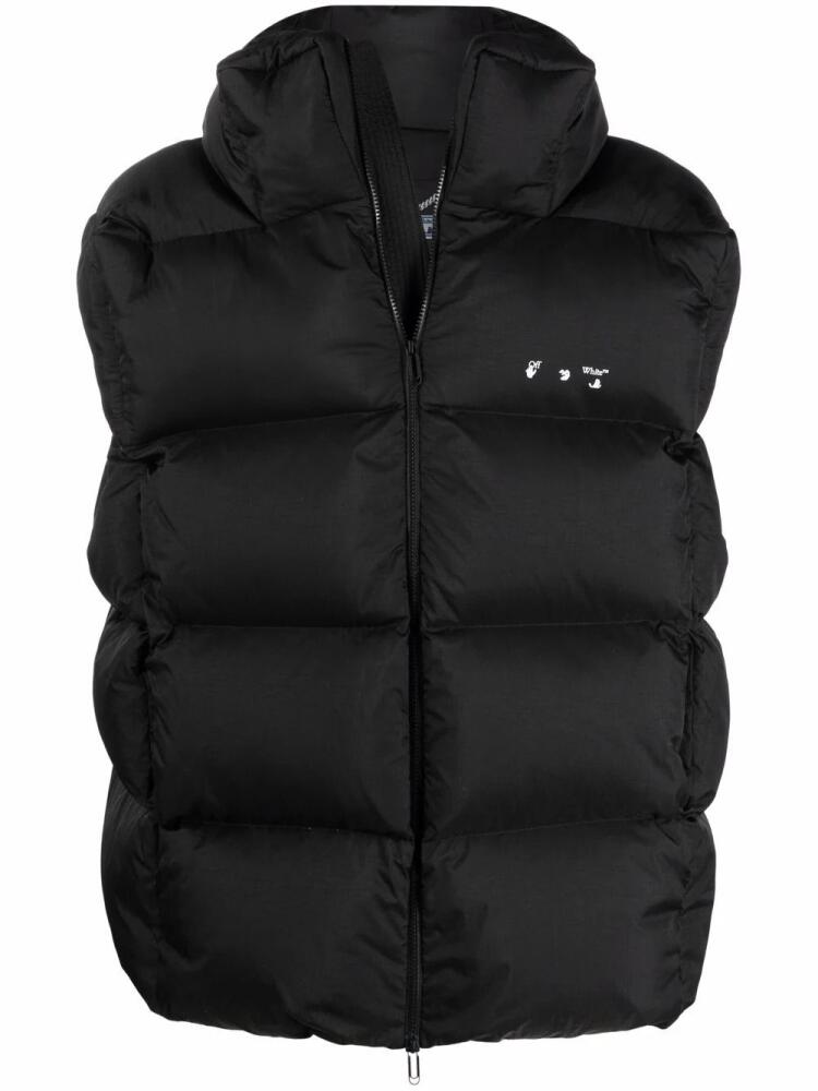 Off-White down-feather logo-print gilet - Black Cover