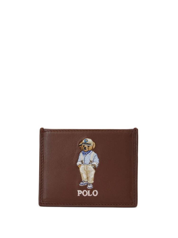 Polo Ralph Lauren logo-embroidered leather cardholder - Brown Cover