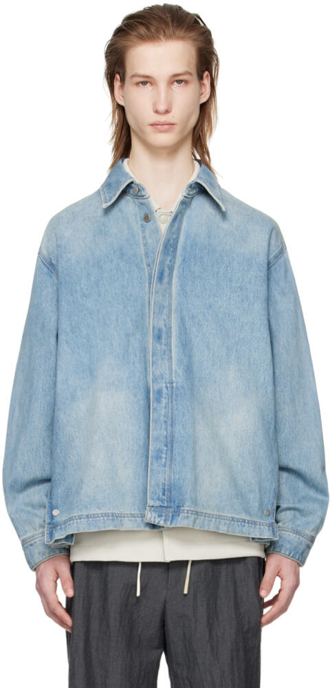 Solid Homme Blue Faded Denim Shirt Cover