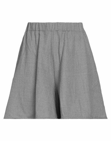 Jucca Woman Shorts & Bermuda Shorts Grey Wool, Elastane Cover