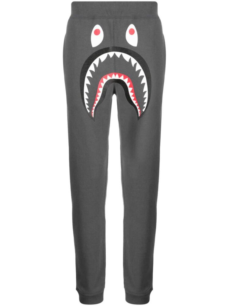 A BATHING APE® Shark Teeth-print track pants - Grey Cover