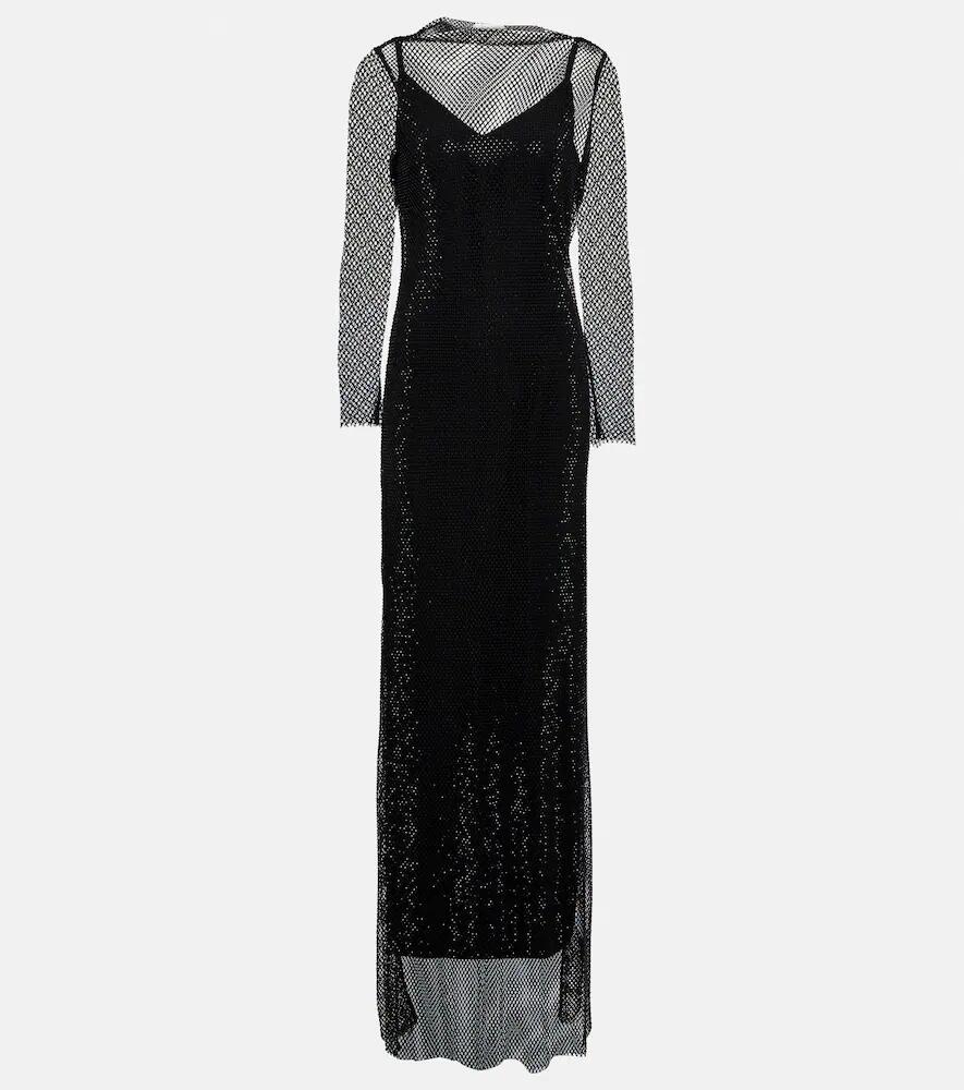 Max Mara Caracas embellished mesh maxi dress Cover