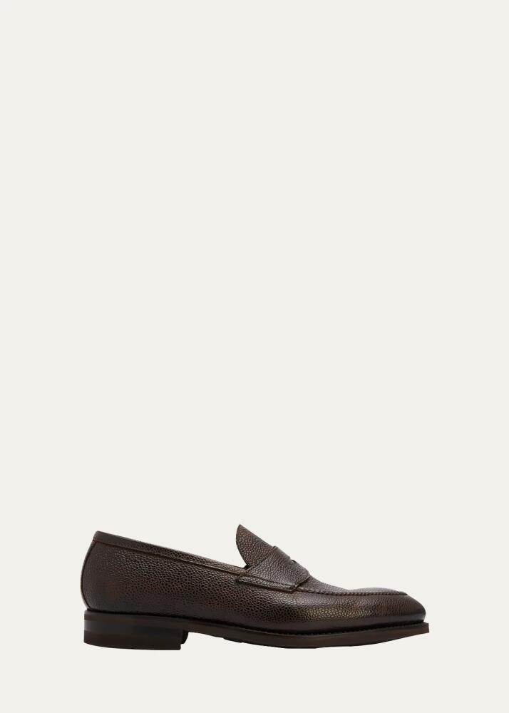 Bontoni Men's Principe Grain Loafer Pebble Rubber Sole Cover