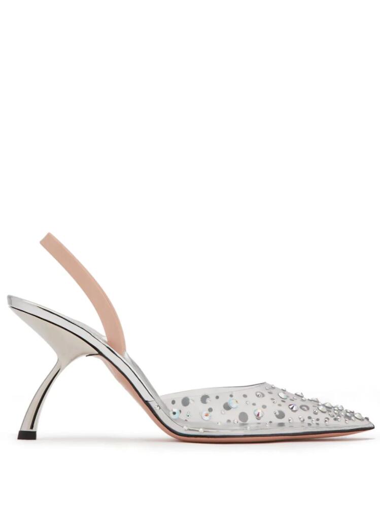 Pīferi Upnova 85mm crystal-embellished pumps - White Cover