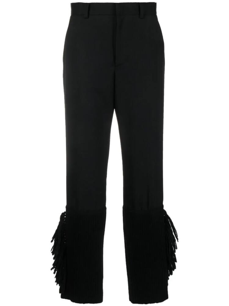 Undercover frayed-trim cropped trousers - Black Cover