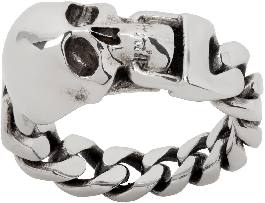 Alexander McQueen Silver Skull Ring Cover