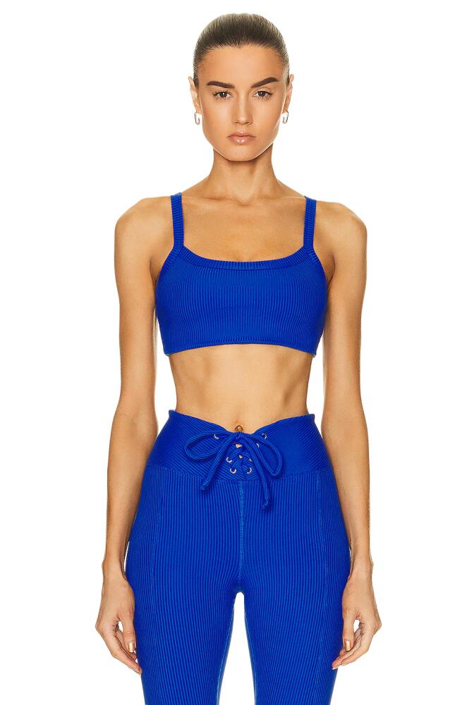 YEAR OF OURS Ribbed Bralette 2.0 in Blue Cover