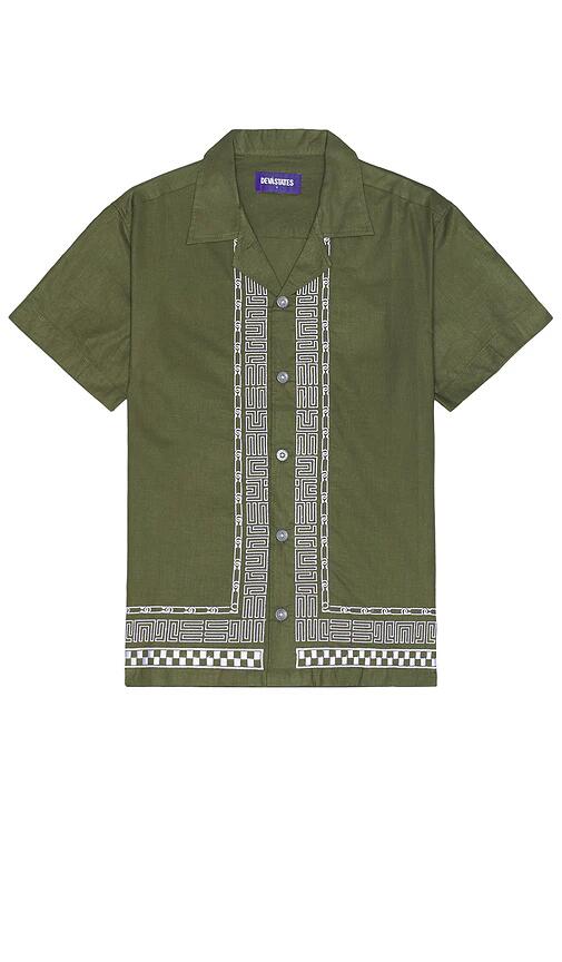 Deva States Relic Embroidered Shirt in Green Cover