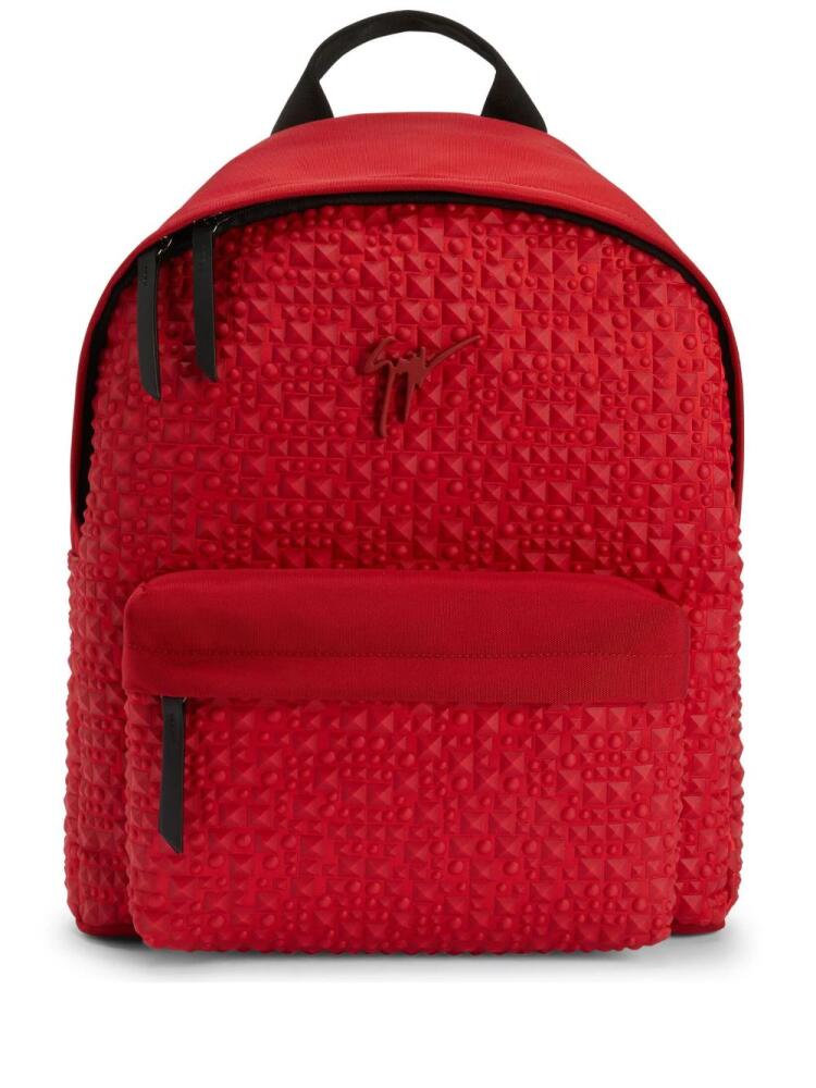 Giuseppe Zanotti stud-embellished panelled backpack - Red Cover