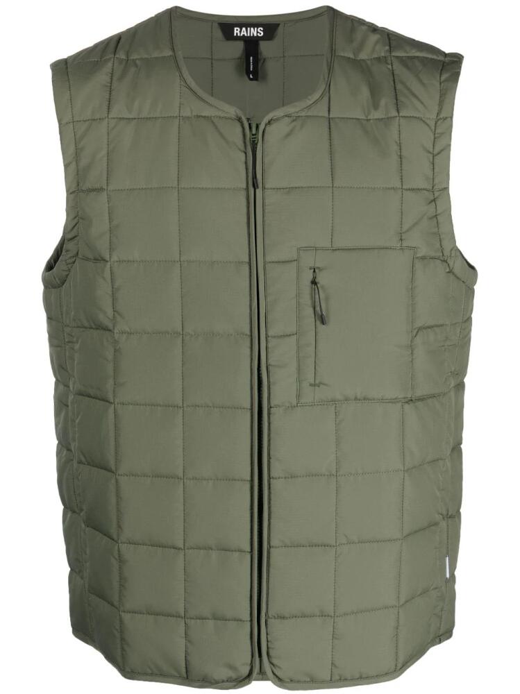 Rains quilted utility gilet - Green Cover