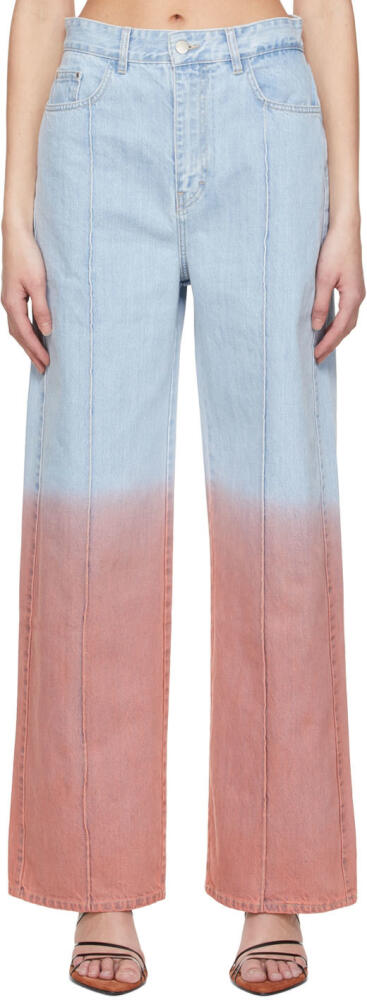 Rokh Blue & Pink Faded Jeans Cover