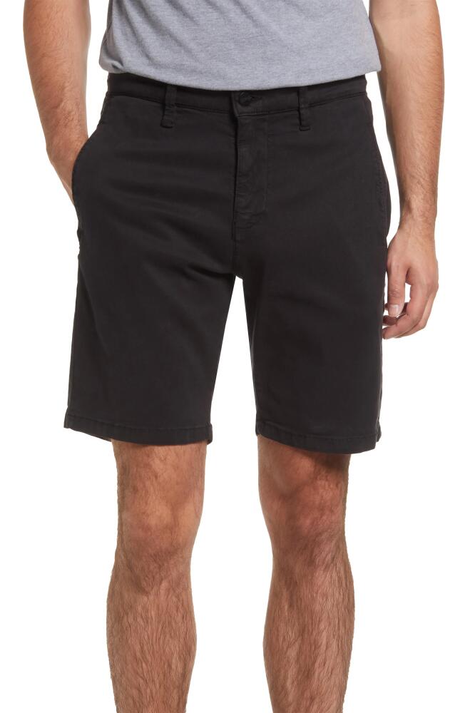 34 Heritage Nevada Soft Touch Stretch Flat Front Shorts in Black Soft Touch Cover