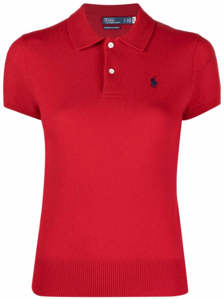 Polo Ralph Lauren Pony-motif cashmere polo shirt - Red Cover