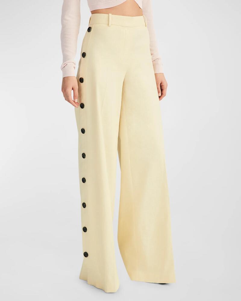 Derek Lam 10 Crosby Carter Wide-Leg Button Detail Trousers Cover