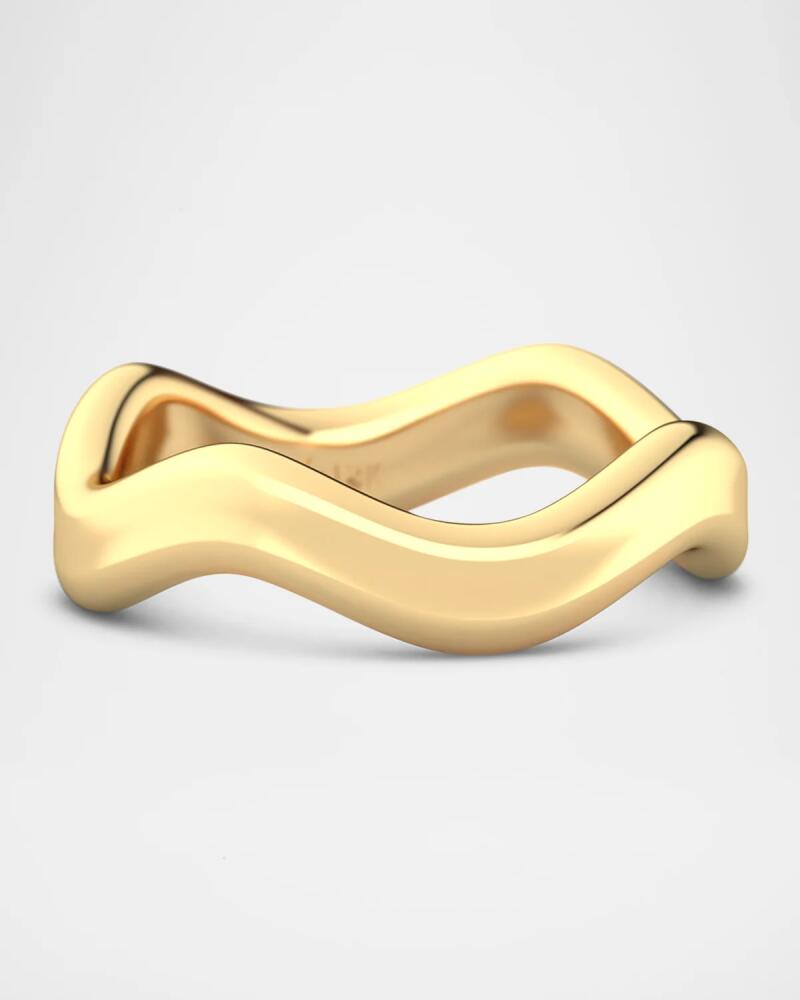 Jamie Turner 18K Gold Thick Curve Stacking Ring in High Polish Cover