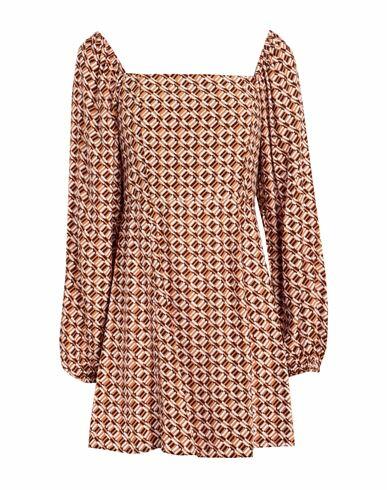 Faithfull Boyd Mini Dress Woman Mini dress Camel Rayon Cover