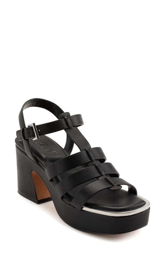 DKNY Fisherman Platform Sandal in Black Cover