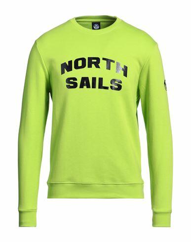 North Sails Man T-shirt Acid green Cotton, Polyester Cover