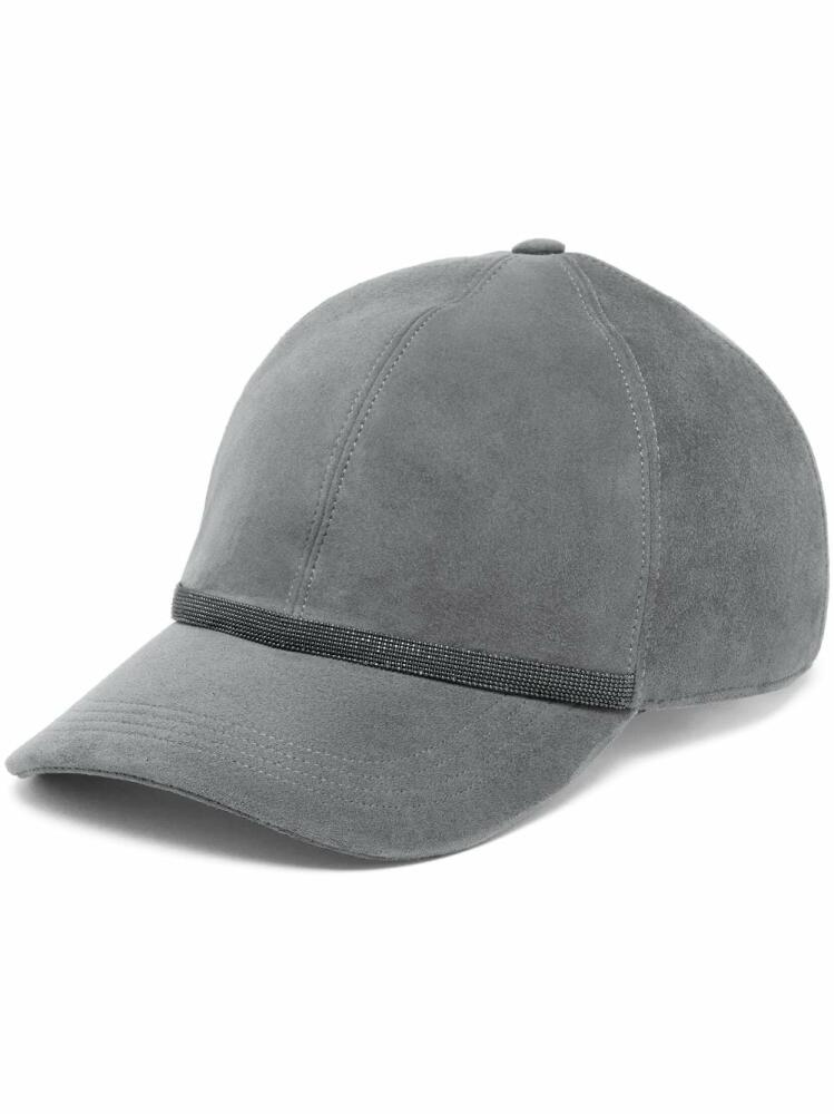 Brunello Cucinelli rhinestone embellishment cap - Grey Cover