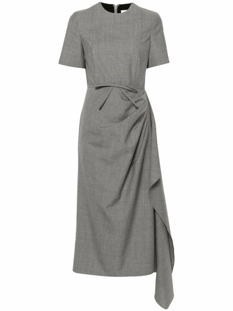 ERDEM draped short-sleeve midi dress - Grey Cover