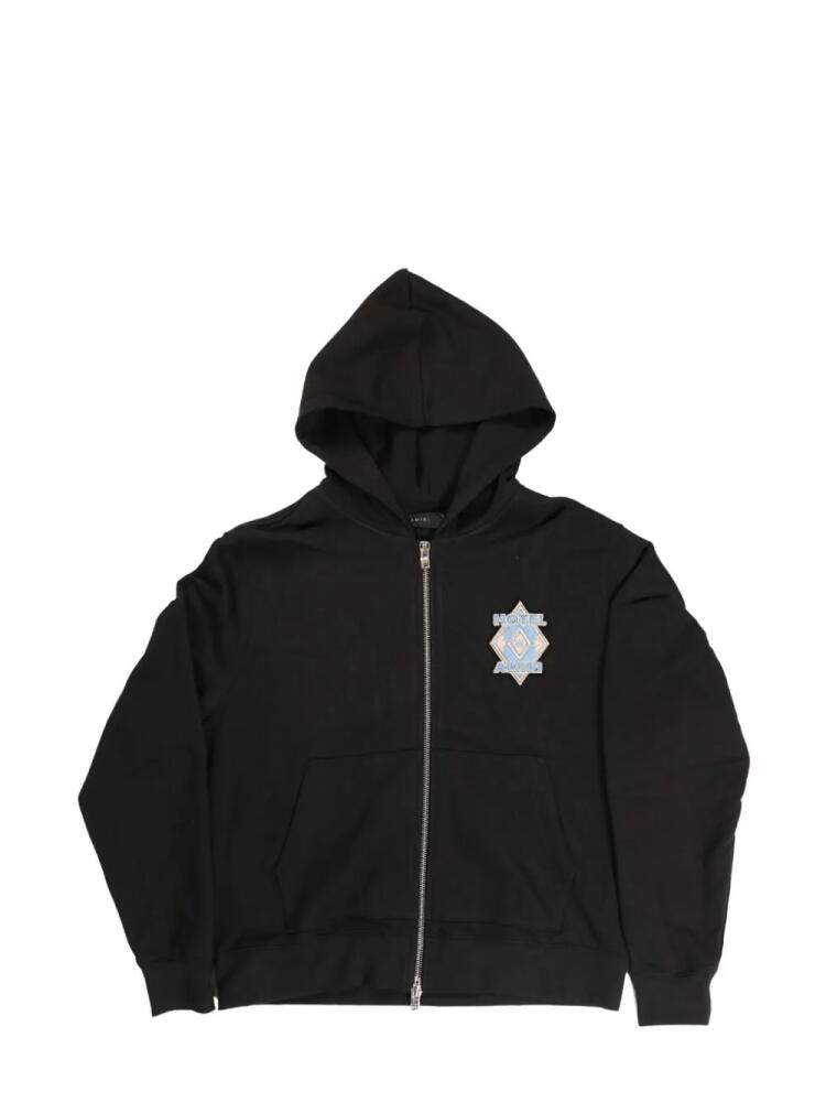 AMIRI logo-appliqué hoodie - Black Cover