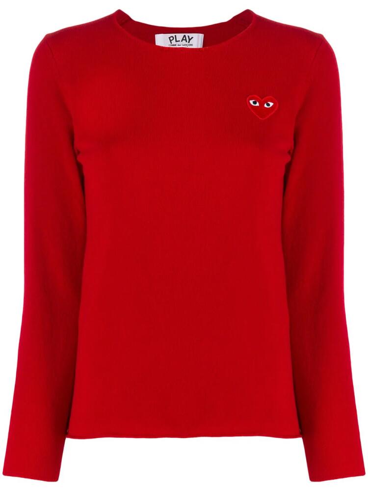 Comme Des Garçons Play chest logo jumper - Red Cover