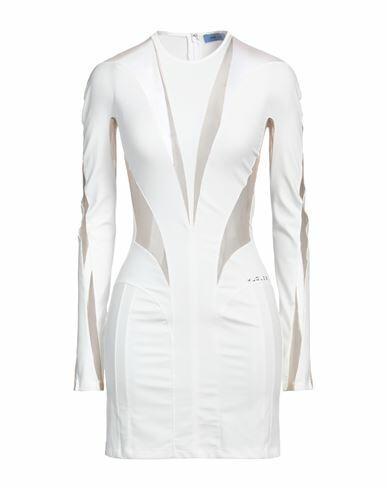 Mugler Woman Mini dress White Polyamide, Elastane Cover