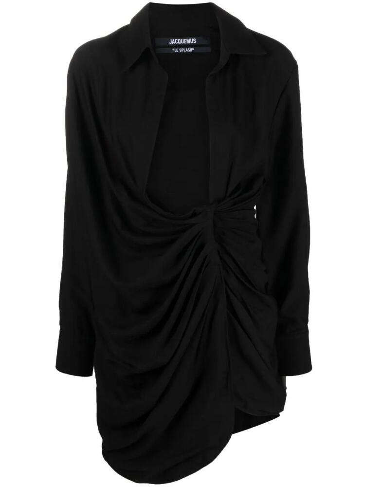 Jacquemus La Robe Bahia draped minidress - Black Cover