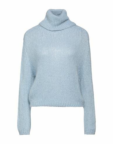 Motel Woman Turtleneck Sky blue Acrylic, Polyamide, Mohair wool, Wool Cover