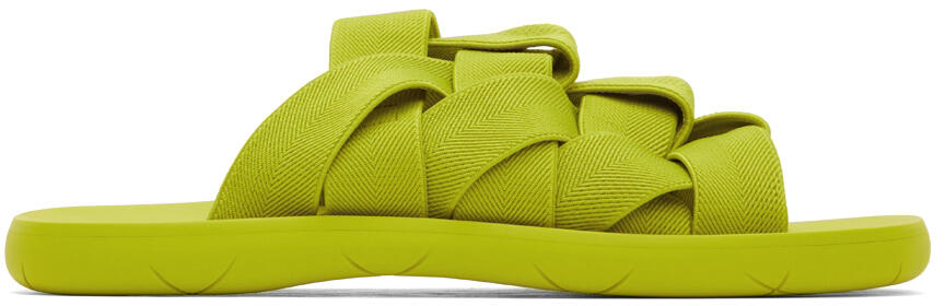 Bottega Veneta Green Intrecciato Slides Cover