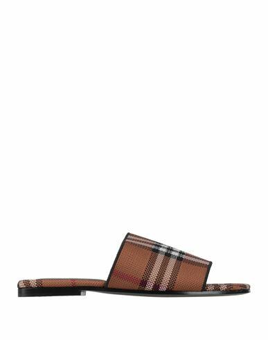 Burberry Woman Sandals Brown Textile fibers Cover