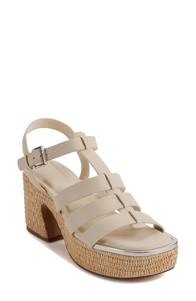 DKNY Fisherman Platform Sandal in Bone Cover