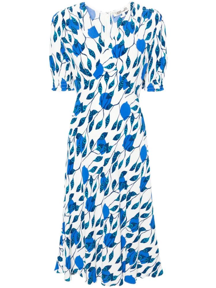 DVF Diane von Furstenberg Jemma crepe midi dress - White Cover