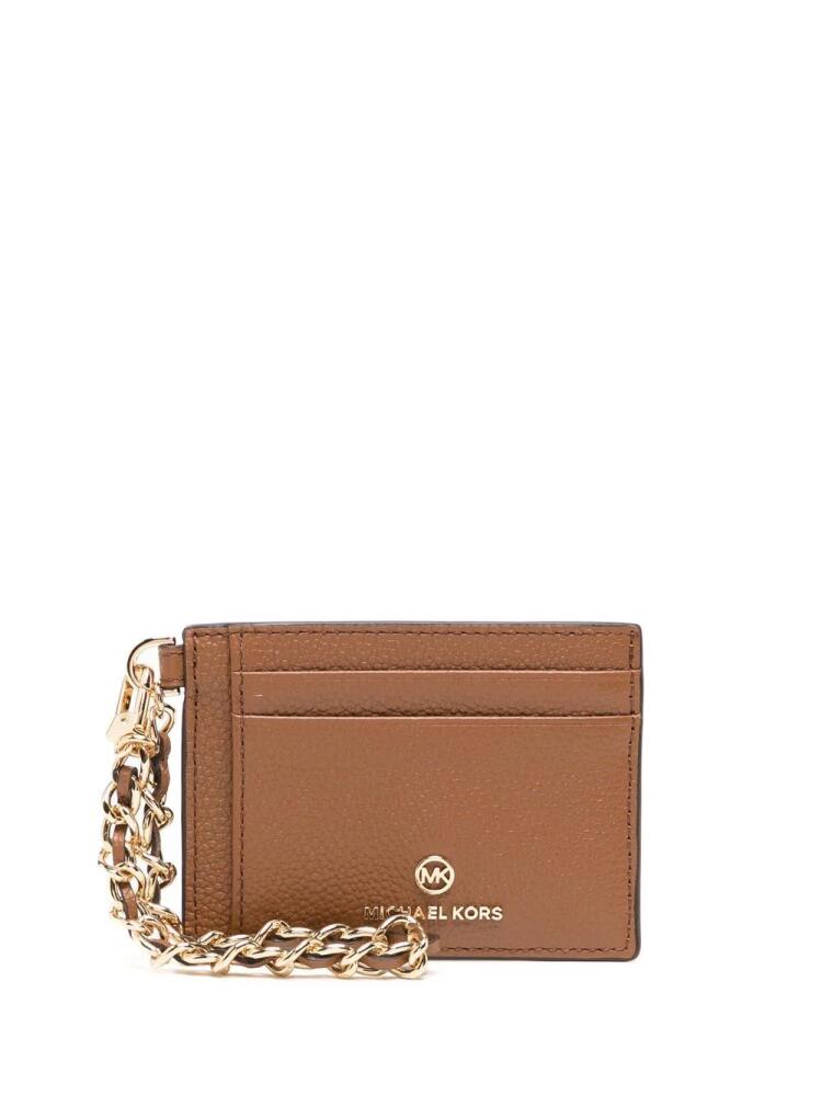 Michael Michael Kors logo-plaque leather cardholder - Brown Cover