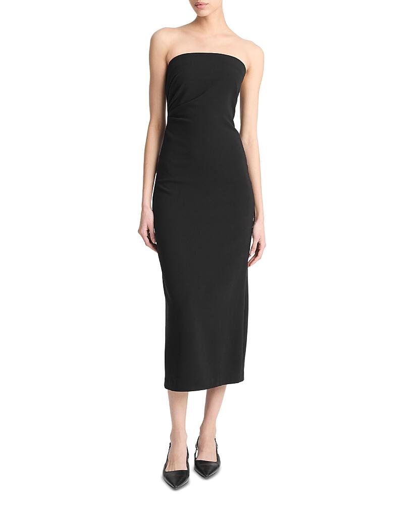 Vince Side Pleat Midi Dress Cover