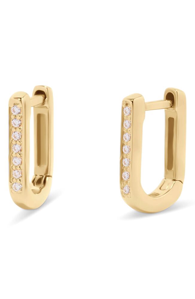 Brook and York Nori Cubic Zirconia Squared Hoop Earrings in Gold Cover