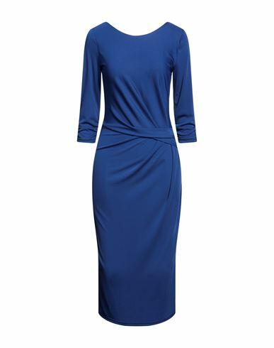 Gai Mattiolo Woman Midi dress Navy blue Polyester, Elastane Cover