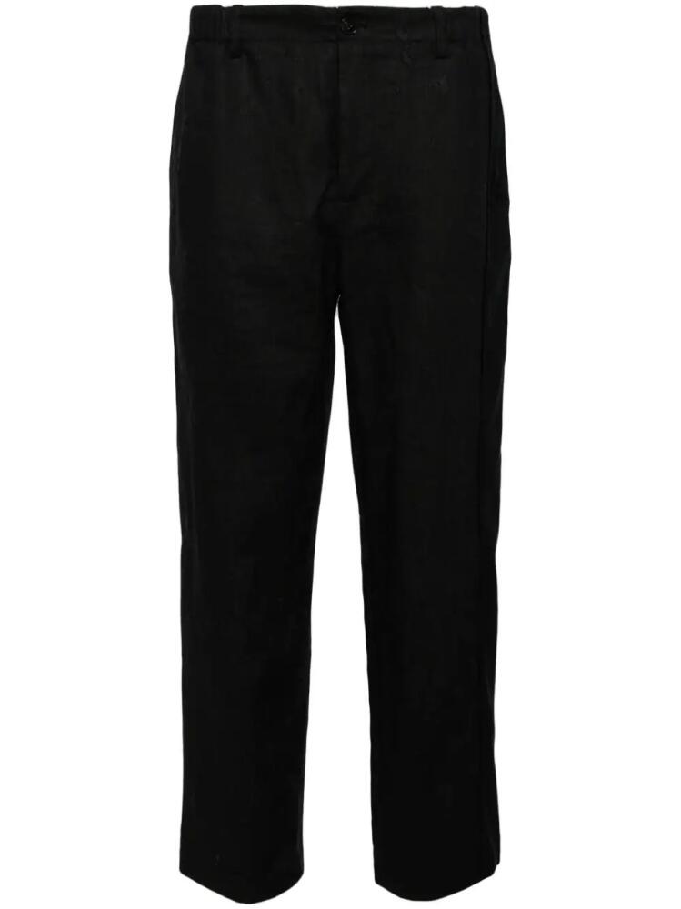 Feng Chen Wang linen straight-leg trousers - Black Cover