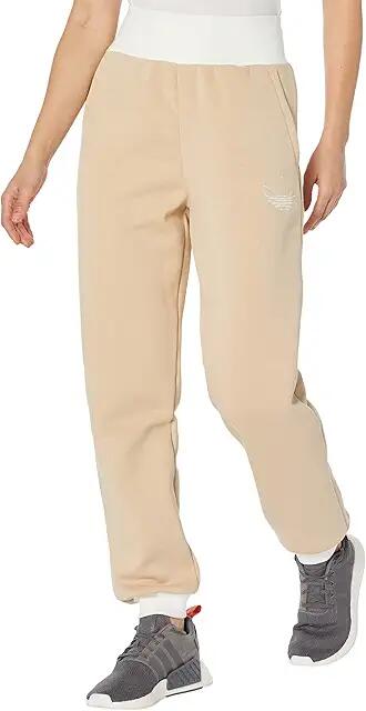 adidas Originals Cuffed Joggers with Trefoil Graphic Embroidery (Magic Beige) Women's Casual Pants Cover