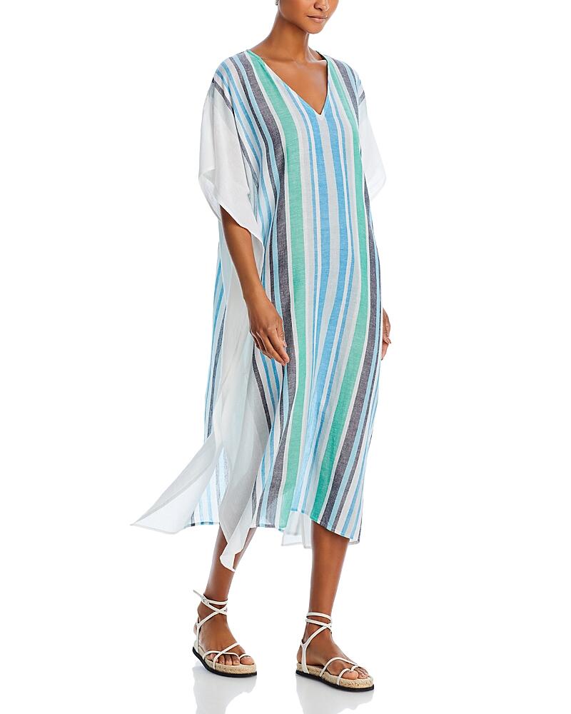 Echo Tropic Stripe Caftan Swim Cover-Up Cover