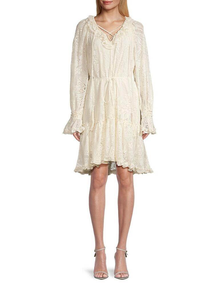 Kobi Halperin Women's Senna Floral Lace Dress - Antique Cover