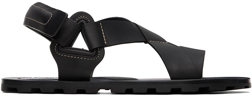 Jil Sander Black Strap Sandals Cover