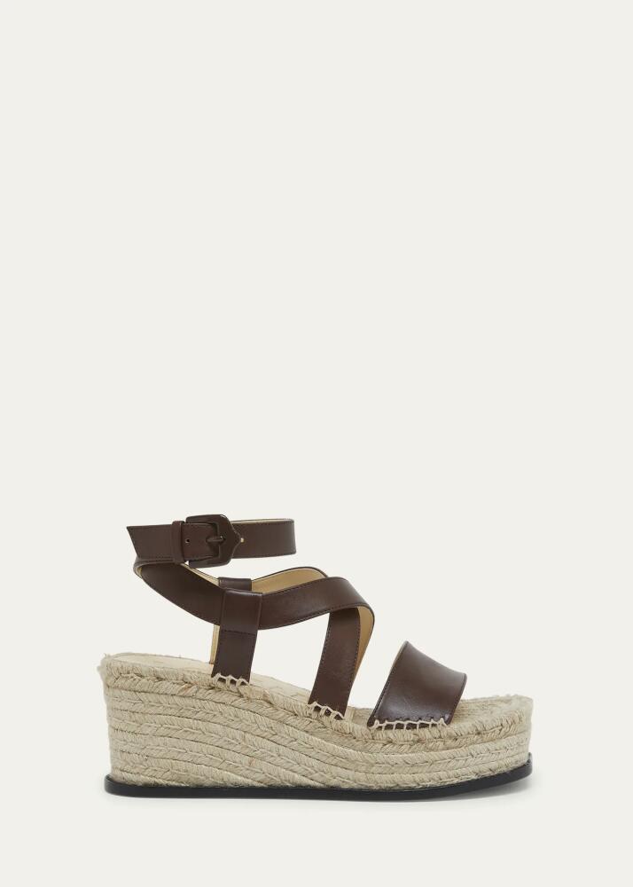 Loewe Petal Leather Platform Espadrille Sandals Cover