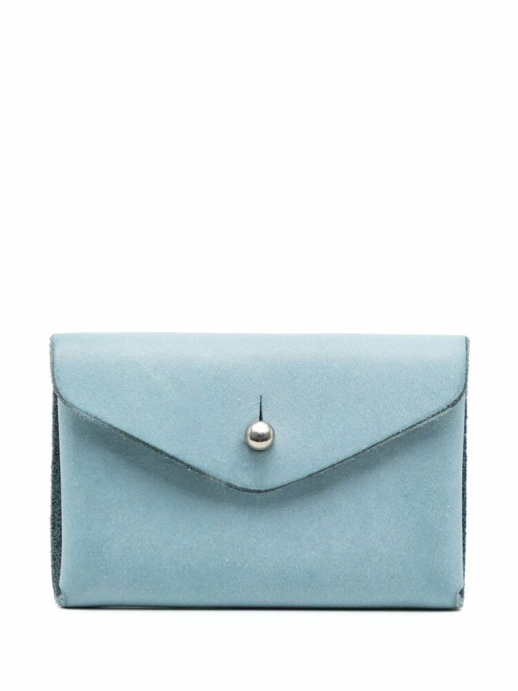 Guidi EN01 leather cardholder - Blue Cover