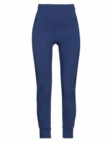 High Woman Leggings Blue Nylon, Elastane Cover