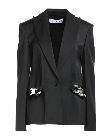 Jw Anderson Woman Blazer Black Viscose, Wool, Elastane Cover