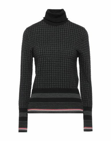 Thom Browne Woman Turtleneck Black Merino Wool Cover